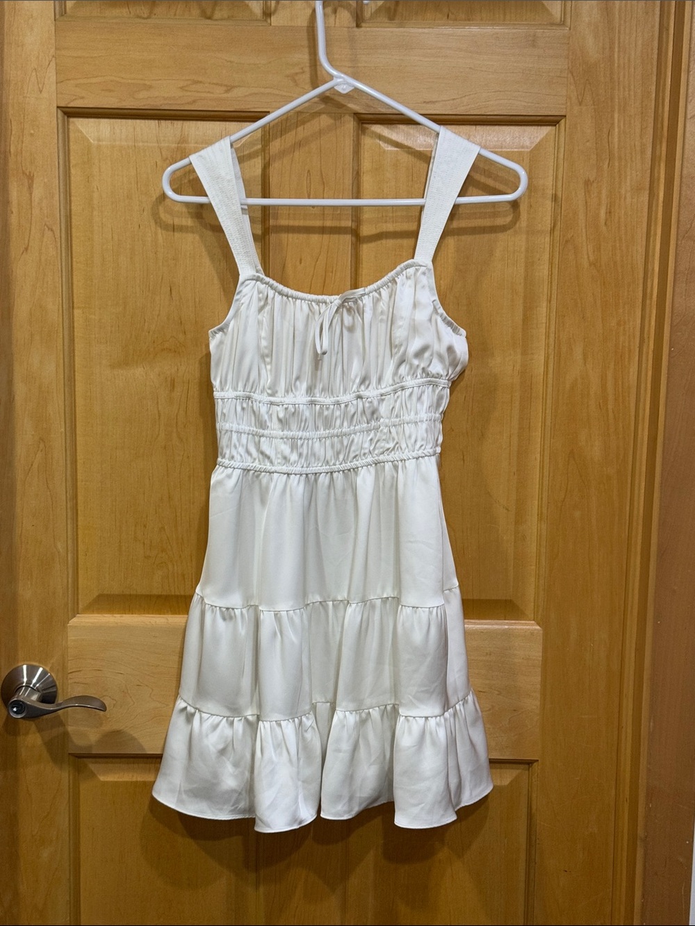 Aritzia Sunday Best Cream Tiered Sundress with Wide Straps size S new with tags